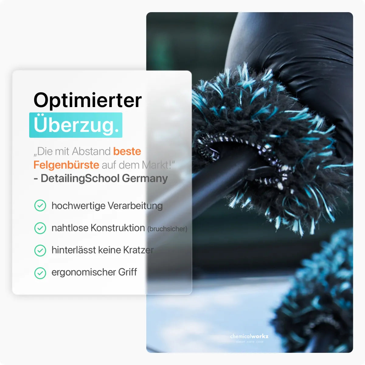 Flat Wheel Brush Mikrofaser Felgenbürste