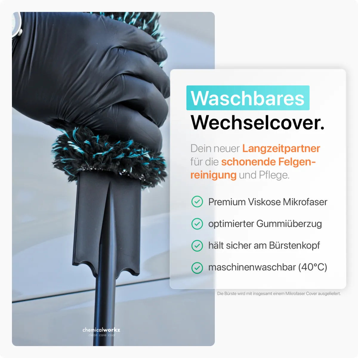 Flat Wheel Brush Mikrofaser Felgenbürste