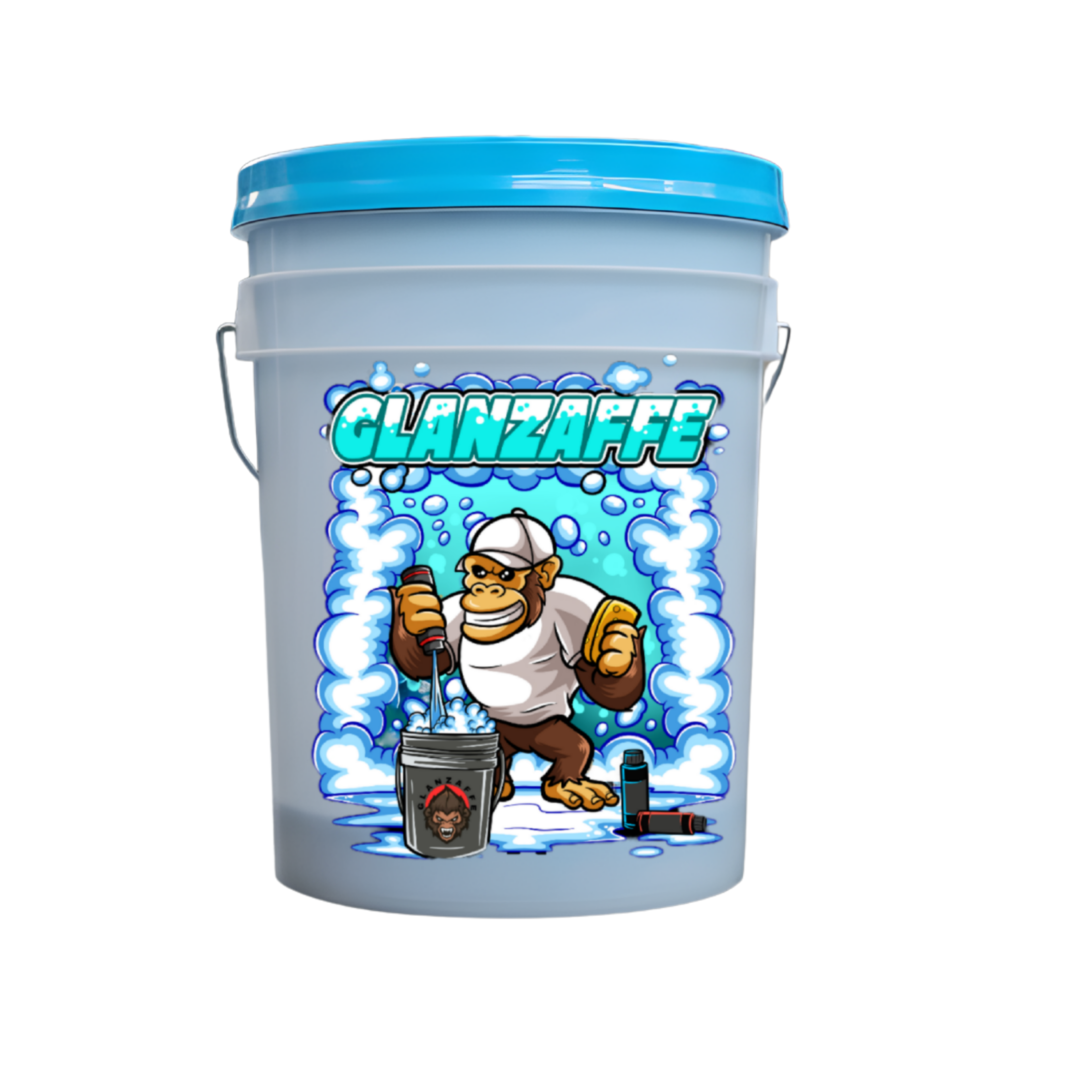 Der Affentopf – Auto-Wascheimer - 20L inkl. Schmutzsieb und Deckel Wasserdicht