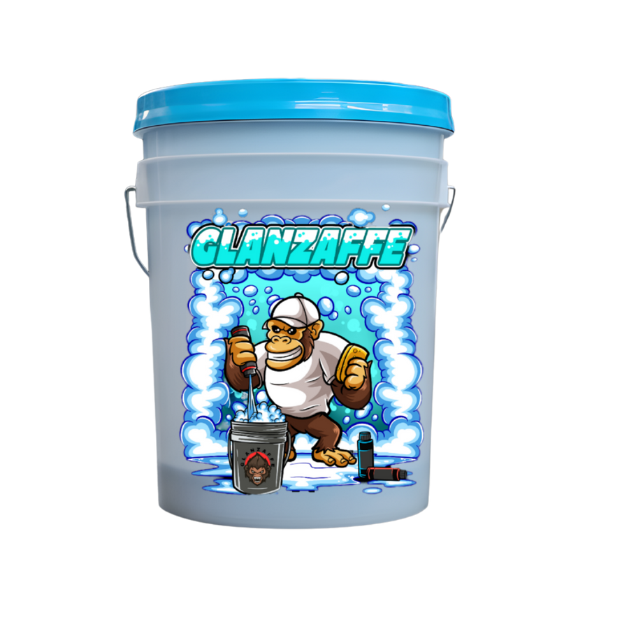 Der Affentopf – Auto-Wascheimer - 12L inkl. Schmutzsieb und Blauem Deckel Wasserdicht