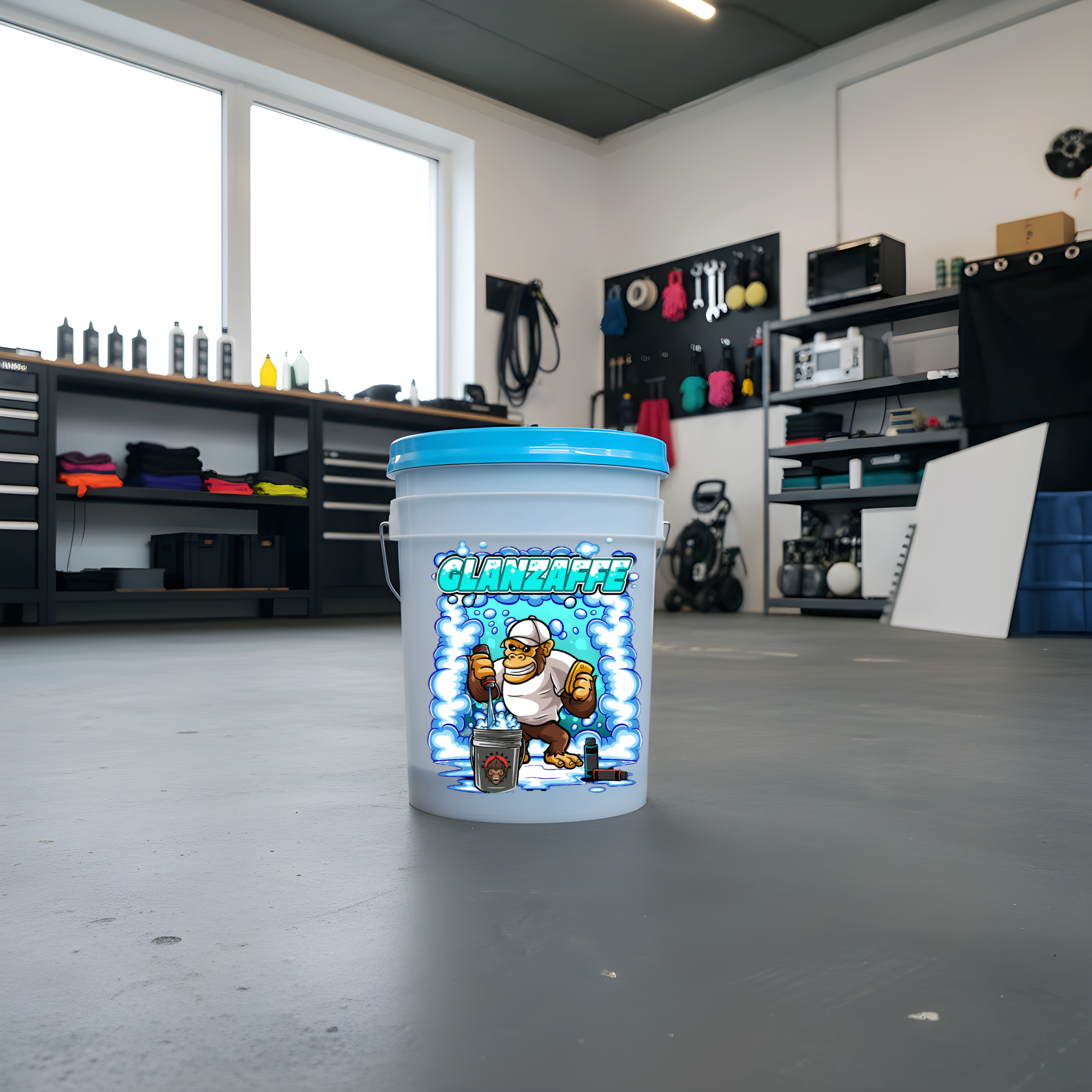 Der Affentopf – Auto-Wascheimer - 20L inkl. Schmutzsieb und Deckel Wasserdicht