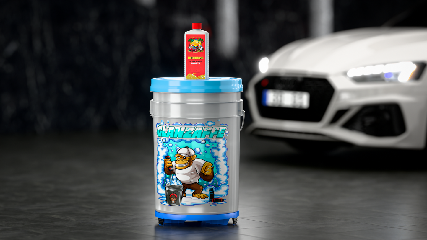 Der Affentopf – Auto-Wascheimer - 20L inkl. Schmutzsieb und Deckel Wasserdicht